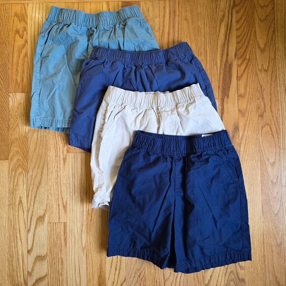 COLUMBIA Boy's Pull On Shorts | Medium 10-12 | Set of 4: Navy, Khaki, Blue - Picture 1 of 15
